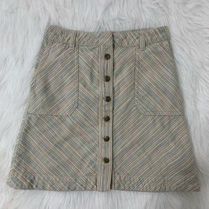 Anthropologie Pilcro Button Front Mini Skirt